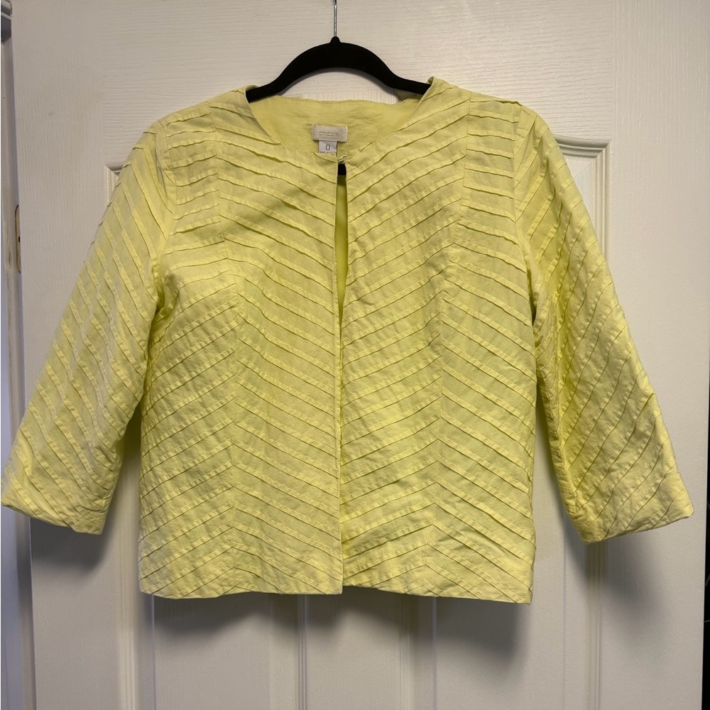 Chico's Chartreuse/ Light Yellow Jacket - image 1